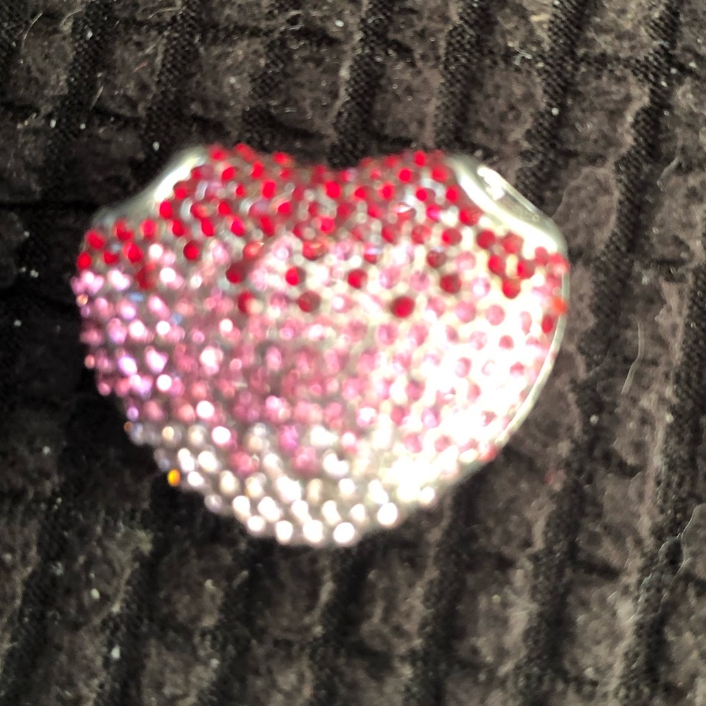 ❤️Austrian Crystal Encrusted Ombre Heart Slide Pendant - 721 $20 or $15 w/offer